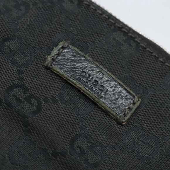 GUCCI GG Canvas Shoulder Bag Black Silver 114273 Auth 147943 - Picture 10 of 15